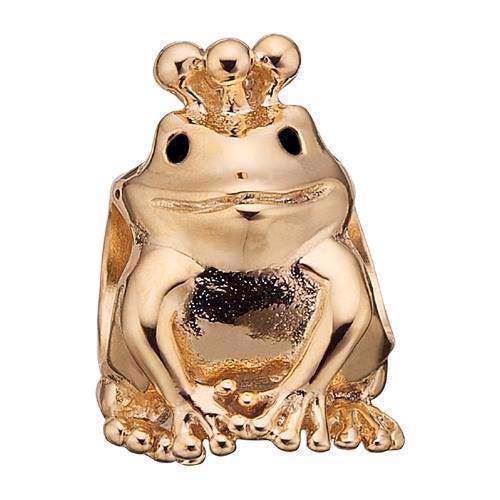 Image of Topaz Frog Forgyldt sølv Charms til sølv og guld armbånd smykke fra Christina Collect